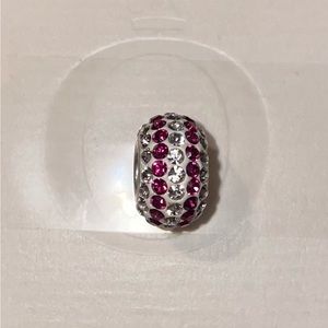PANDORA PINK SILVER SHINING ELEGANCE SPACER CHARM